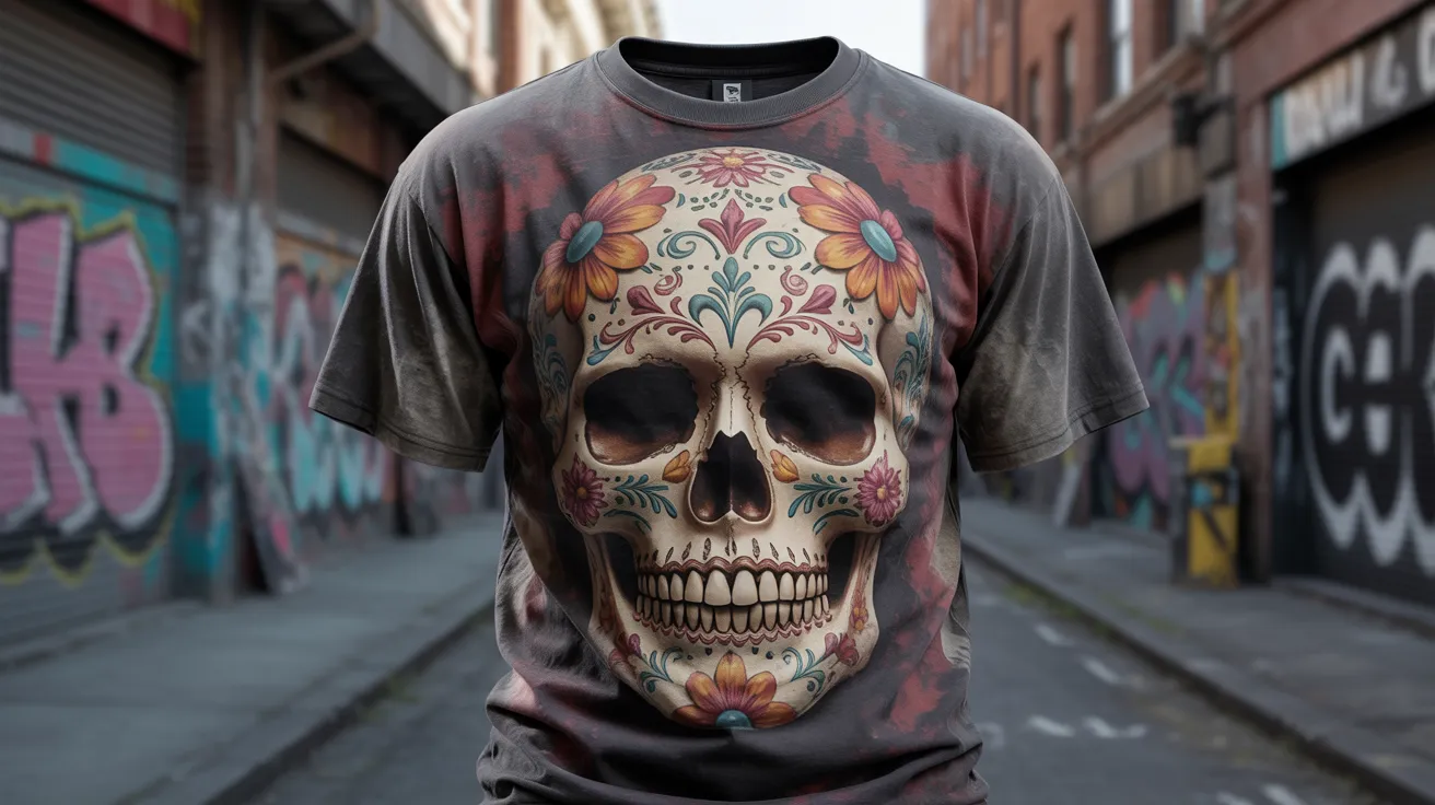 t-shirt homme tete de mort